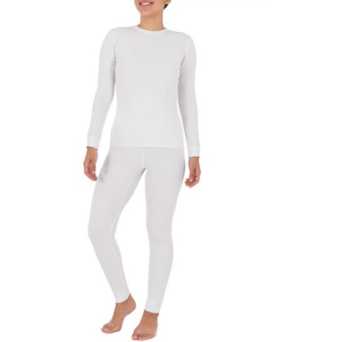 Fruit Of The Loom Women's And Plus Long Underwear Thermal Waffle Top And  Bottom Set : Target