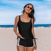 Women's Drawstring Tank Top & Shorts Available in Plus Tankini Sets Swimsuit (XS-4X)- Cupshe - 4 of 4