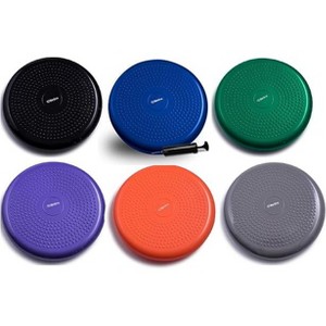 Bintiva Balance Disc Set – Textured Core Activation Cushion – 33cm Black, Blue, Purple, Green, Gray, Orange – Set of 6 - 1 of 4