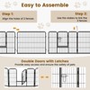 Costway 16 Panel 24" Height Pen Fence w/ Lock Indoor Outdoor Foldable Fencing Gate - 4 of 4