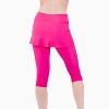 Calypsa Women's Chlorine Resistant Skirted Swim Capris - 2 of 4