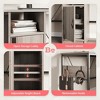 Bestier Reversible 60” L Shaped Corner Computer Desk with Removeable Hooks, 95" Long Table Desk with Storage Cubby & Cabinet for Home Office - 3 of 4