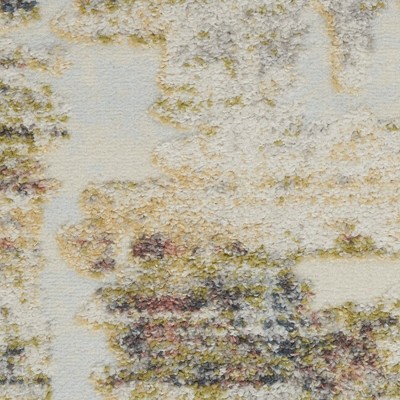 Ivory Abstract 6' x 9' Synthetic Area Rug