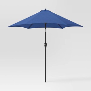 9'x9' Sunbrella Market Patio Umbrella - Black Pole - Smith & Hawken™ - 1 of 4