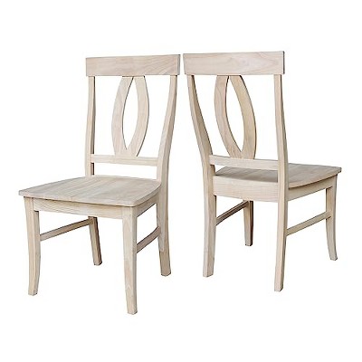 Unfinished Wood High Back Upholstered Microfiber Side Chair