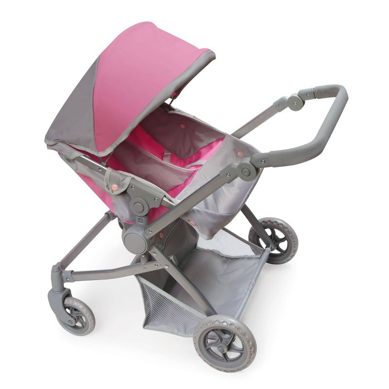 Voyage Twin Carriage Doll Stroller - Gray/Pink, 1 of 9