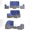 6-Piece PE Rattan Patio Sectional Set, Weather-Resistant Furniture, Retractable Canopy, Adjustable Backrest, Outdoor Sofa for Poolside, Garden - 3 of 4