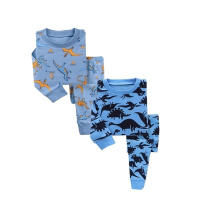 BenBen Blue Dinosaurs/Dark Dinosaurs 2 pack Boys Pajamas