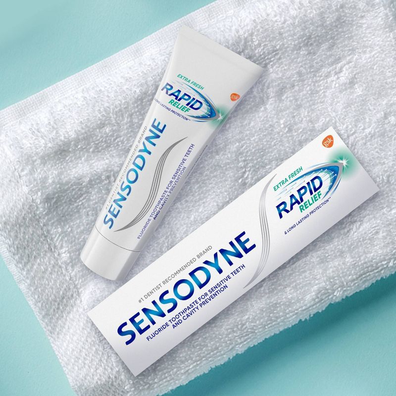 Sensodyne Rapid Relief Extra Fresh Toothpaste - 3.4oz, 3 of 15