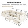 Oversized Modular Corduroy Sectional Sofa with Extra-Wide Armrests, Convertible 6-Seat Cloud Couch for Living Room or Bedroom-The Pop Home - 4 of 4