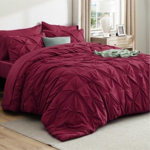 Bedsure Comforter Set – Solid Diamond Pintuck Design Bedding, Elegant and Soft Bed in a Bag for All Seasons - 1 of 4