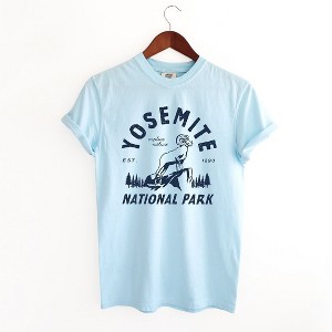 Simply Sage Market Women's Vintage Yosemite National Park Short Sleeve Garment Dyed Tee - 1 of 4