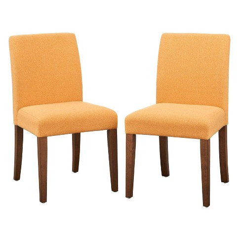 Yellow best sale armless chair