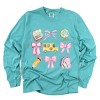 Simply Sage Market Coquette Watercolor School Chart Garment Dyed Long Sleeve - 2 of 4
