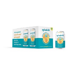 Spindrift Pineapple Sparkling Water - 8pk/12 fl oz Cans - 1 of 4