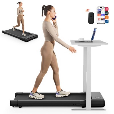 Superun Mini Treadmills 80cm Run belt easy storage for home and office.