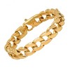 Steeltime Men's stainless steel link bracelet. Color Options: Silver, Gold - 2 of 4