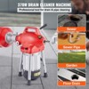 VEVOR Drain Cleaner Machine 120FT x 5/8 Inch, 370W Electric Sewer Snake Auger Manual Feed - with 2 Sectional Steel Cables, Red - 3 of 4