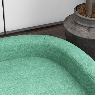 Green Elevated Dog Sofa Couch with Wooden Legs