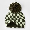 Boys' Cuffed Knitted Beanie - Cat & Jack™ Green - image 2 of 3
