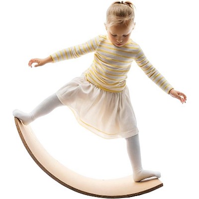 Giggle & Play | Wooden Balance Wobble Board , Sensory Indoor Outdoor Play , Montessori Coordination Game