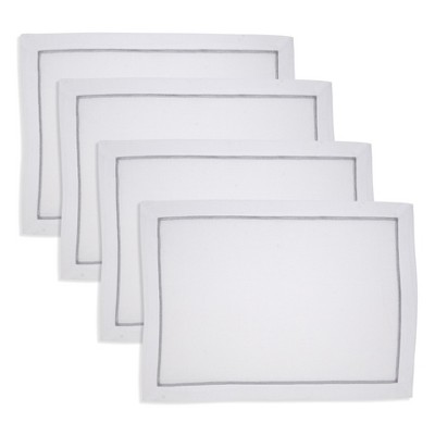 Saro Lifestyle Embroidered Line Design Placemat - Thumbnail 3