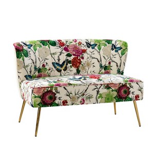 Trento 47'' Contemporary Loveseat with Floral Patterns  | ARTFUL LIVING DESIGN - 1 of 4