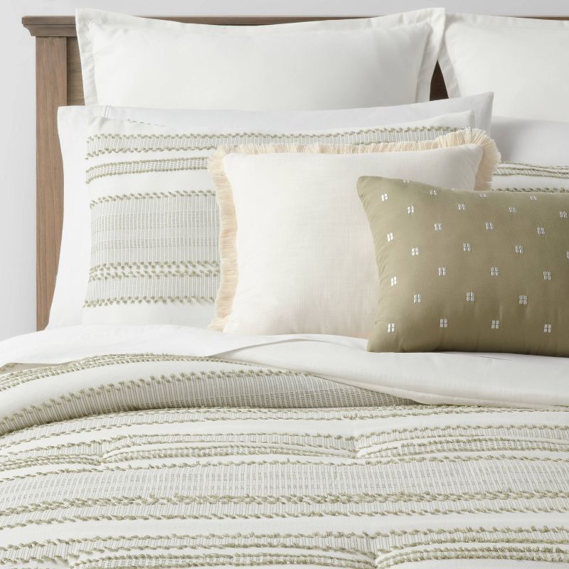 8pc Clipped Jacquard Stripe Comforter Bedding Set - Threshold™, 1 of 16