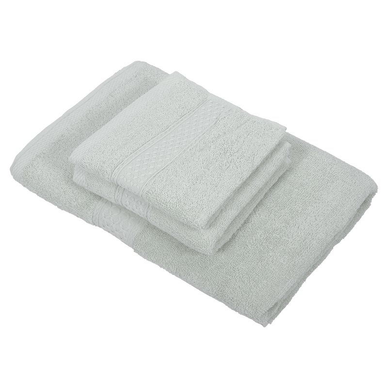 Unique Bargains Soft Absorbent Cotton Bath Towel for Bathroom kitchen Shower Towel 3 Pcs, 1 of 7
