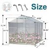 Kelly 6'x8' Garden Shed, Heavy Duty Walk-in Polycarbonate Greenhouse, Outdoor Furniture - The Pop Home - 2 of 4