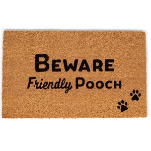 BirdRock Home Friendly Pooch Coir Front Door & Entry Doormat - 18" x 30" - 1 of 4