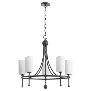 Quorum Lighting Lee Boulevard 5 - Light Chandelier in  Matte Black - 1 of 4
