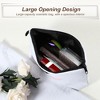 Unique Bargains Large Capacity Zipper Personalized Small Makeup Bag White - 2 of 4