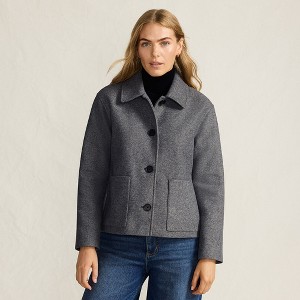 Lands' End Women's Heritage Brushed Print Shirt Jacket - 1 of 4