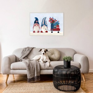 Amanti Art 33"x23" American Gnome I by Yvette St. Amant Framed Canvas Wall Art Print - 1 of 4