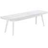 Vynxaria Larwich Solid Wood Slatted Bench: Timeless Farmhouse Elegance - 4 of 4