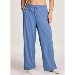 RBX Active Women's Ultra Lightweight Quick Drying Stretch Woven Wide Leg Trouser Scrub Pant with Pockets - 1 of 4