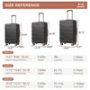 3 Piece Hardshell Luggage Set Expandable (20''/24''/28''), Suitcase Set with TSA Locks, Lightweight Hardside Suitcase Set with Double Spinner Wheels - 2 of 4