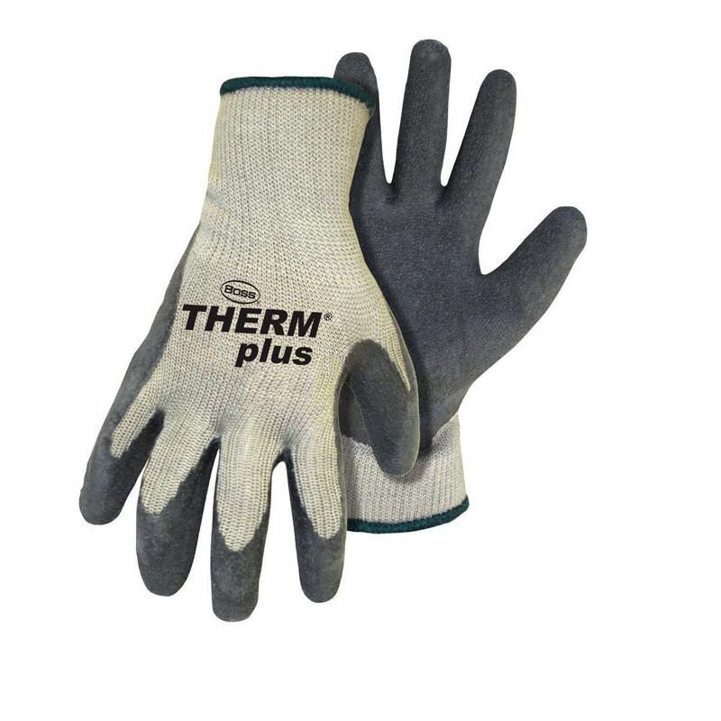 Boss Therm Plus Men's Indoor/Outdoor String Knit Work Gloves Gray/White XL 1 pair, 1 of 2