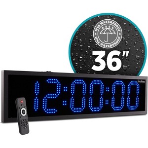 Ivation Waterproof Large Digital Clock, Outdoor Large LED Clock with Stopwatch, Alarms & More! - 1 of 4