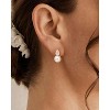 Pearl Earrings: 14k Gold-plated Cubic Zirconia Accented Pearl Drop Dangle Wedding Engagement Earrings For Women Bridal Bridesmaid - 2 of 4