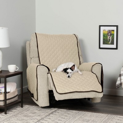 Espresso and Clay Water-Resistant Reversible Recliner Cover