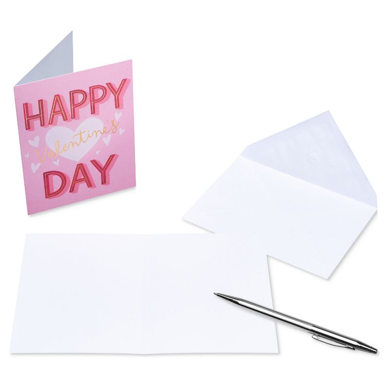 10ct Blank Note Cards &#39;Happy Valentines Day&#39; Gold, 4 of 9