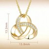 Necklaces for Women, Trendy Love Knot Infinity Interlocking Pendant, Adjustable 18in - 2 of 4