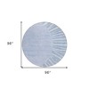 Denim Blue And Sky Blue Abstract Washable Indoor Outdoor Area Rug - 3 of 4