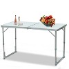 VYNXARIA 47" Folding Camping Table with Height Adjustability,Lightweight Portable Table with Carry Handle,Outdoor Folding Table Camping Accessories - 3 of 4