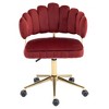 NicBex Home Office Chair with Adjustable Height Modern Rotatable Velvet Computer Chair Vanity Chair with Golden Base for Office, Study, Bedroom - 3 of 4