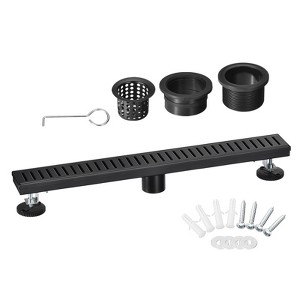 Unique Bargains Stainless Steel Brushed Rust-proof Wear-resistant Shower Drain Sink Set - 1 of 4