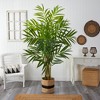 Nearly Natural 8-ft King Palm Artificial Tree in Handmade Natural Jute and Cotton Planter - 3 of 4
