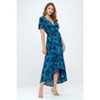 WEST K Women's Georgia Faux Wrap Dress with High-Low Hem and Tie Waist - 2 of 4